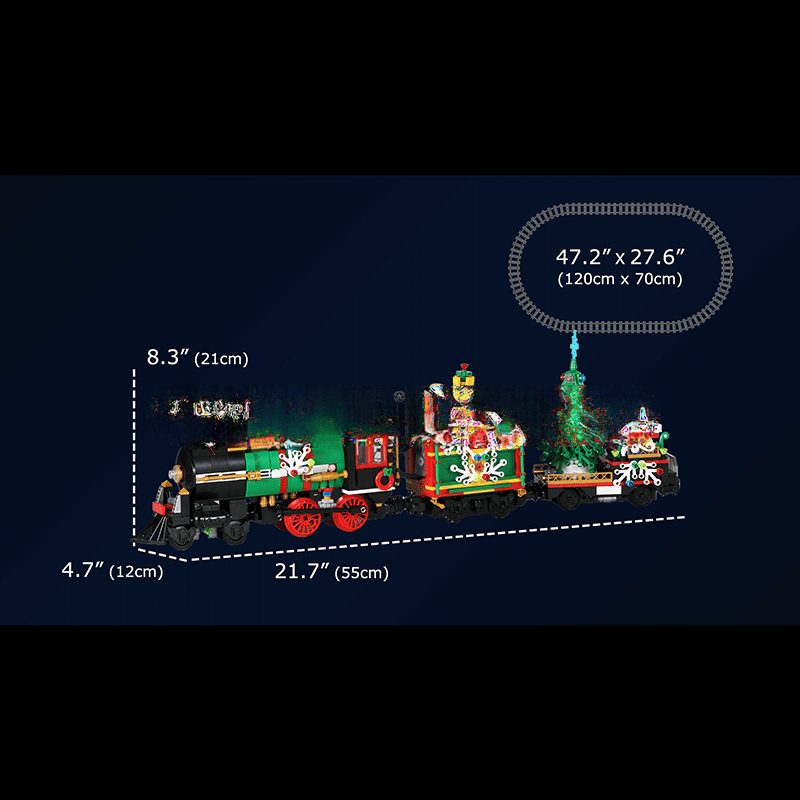 ActionFigureNow 12012 Lighted & Musical Christmas Train Building Kit | 1,296 Pieces Set ActionFigureNow 12012 Lighted & Musical Christmas Train Building Kit | 1,296 Pieces Set