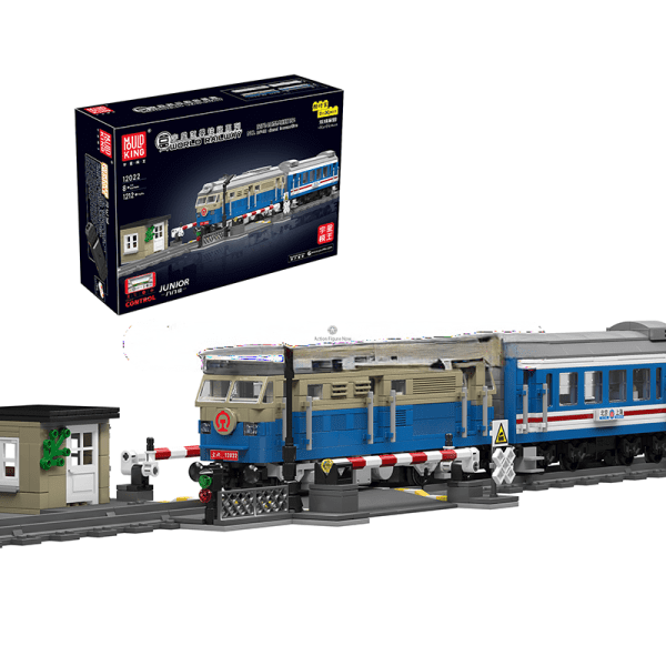ActionFigureNow 12022 DF4B Diesel Locomotive | Remote Control Train Building Set | 1,212 Pieces Kit