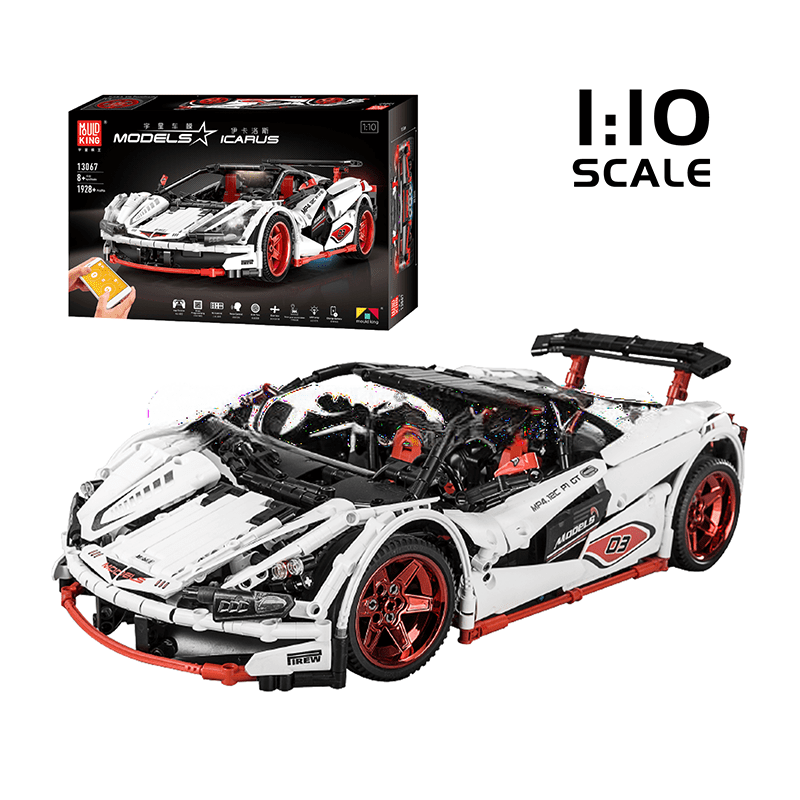ActionFigureNow 13067 P1 GT Sports RC Car Building Kit - 1928 Pieces