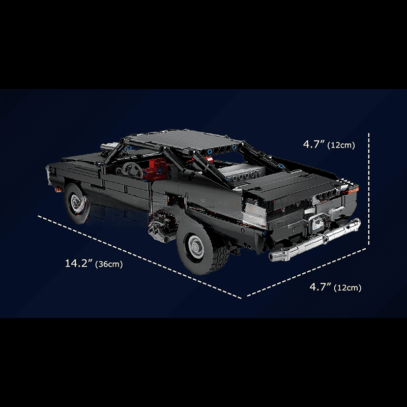 ActionFigureNow 13081 Remote Control Dodge Charger Muscle Car Building Kit - 1098 Pieces ActionFigureNow 13081 Remote Control Dodge Charger Muscle Car Building Kit - 1098 Pieces