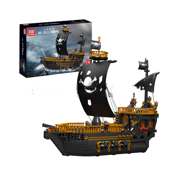 ActionFigureNow 13111 Black Pirate Ship Building Kit | Lego-Compatible model with 2,868 Pieces