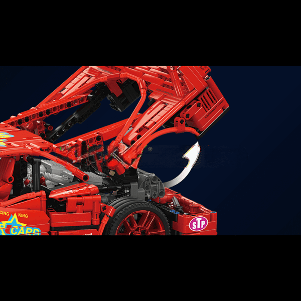 ActionFigureNow 13095 1:10 Ferrari F40 Replica RC Car Building Set | 2,688 Piece Construction Kit