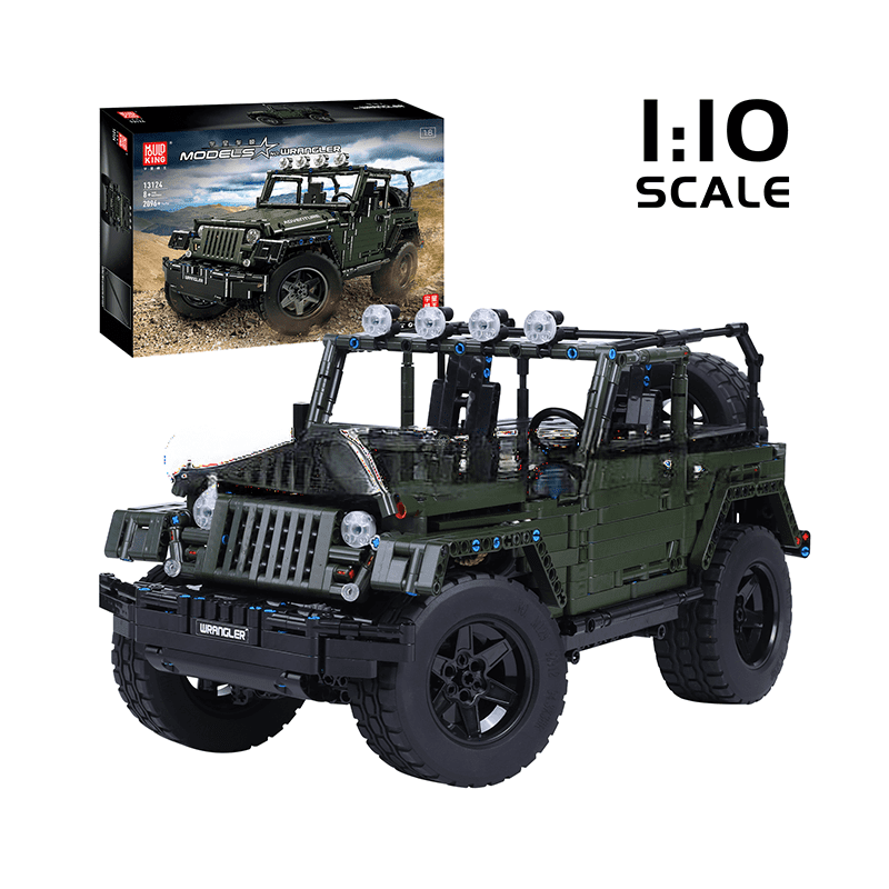 ActionFigureNow 13124 Remote Control Wrangler Off-Road Vehicle Building Kit - 2096 Pieces