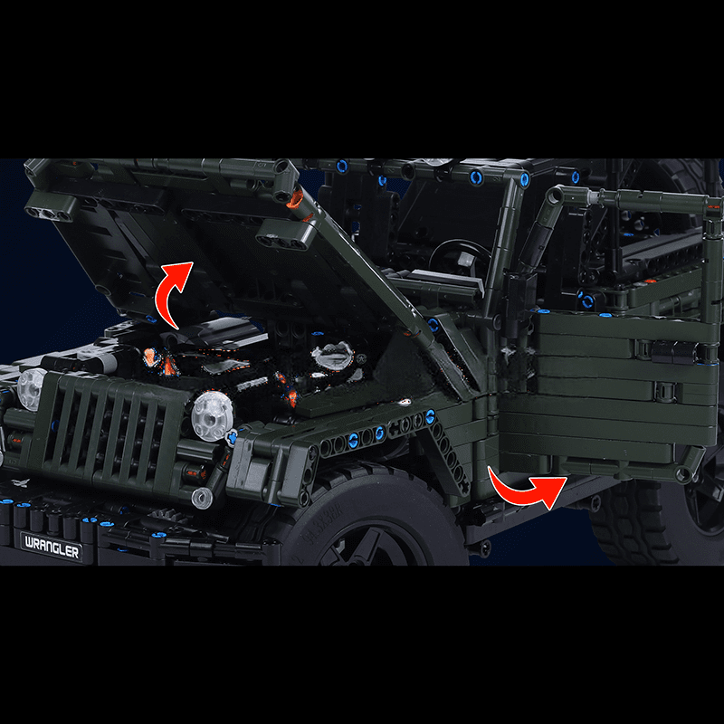 ActionFigureNow 13124 Remote Control Wrangler Off-Road Vehicle Building Kit - 2096 Pieces ActionFigureNow 13124 Remote Control Wrangler Off-Road Vehicle Building Kit - 2096 Pieces