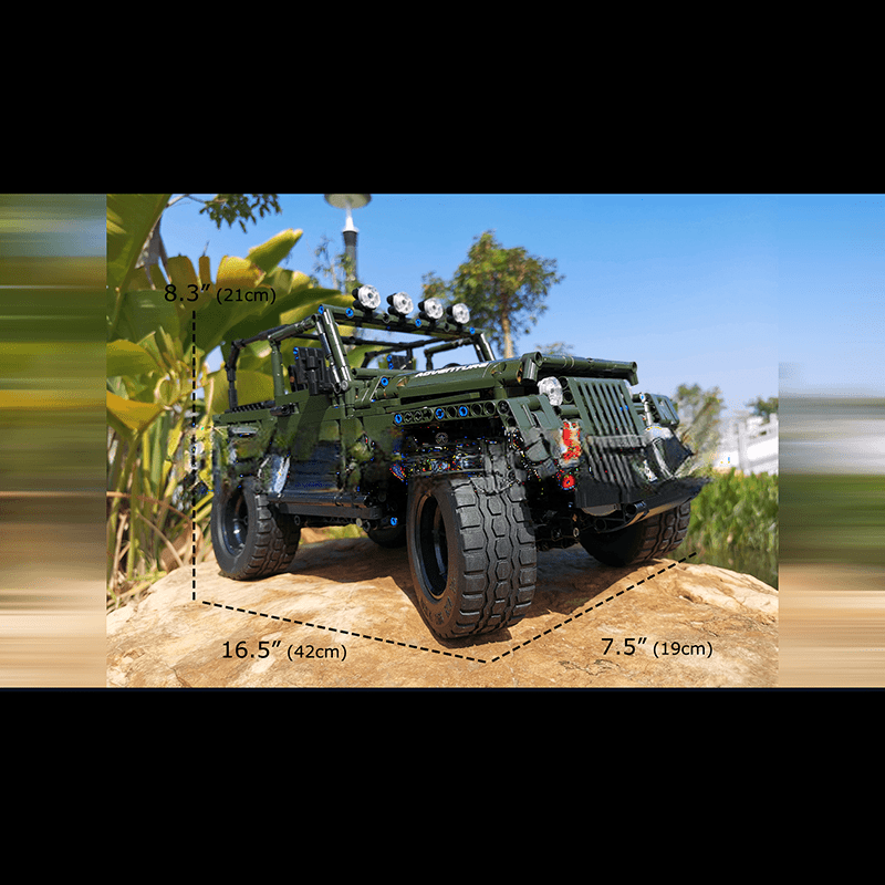 ActionFigureNow 13124 Remote Control Wrangler Off-Road Vehicle Building Kit - 2096 Pieces ActionFigureNow 13124 Remote Control Wrangler Off-Road Vehicle Building Kit - 2096 Pieces