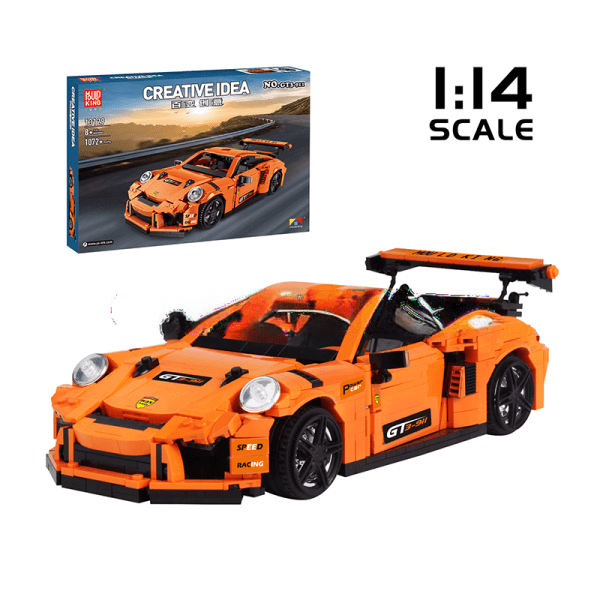 ActionFigureNow 13129 Porsche GT3-911 Sports Car Building Kit | 1,072 Piece Construction Set