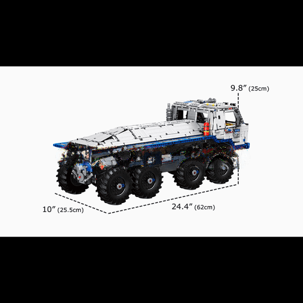 Off-Road RC Truck Building Kit by ActionFigureNow - TA-TRAL 8WD Model Set with 3,647 Pieces
