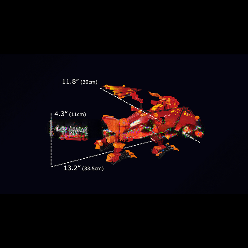 ActionFigureNow 13148 STEM Remote-Controlled Fire Dragon Building Kit - 485 Pieces ActionFigureNow 13148 STEM Remote-Controlled Fire Dragon Building Kit - 485 Pieces