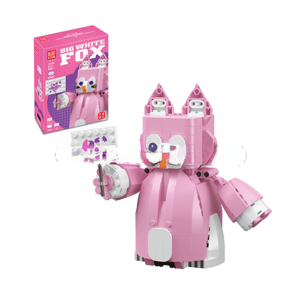 ActionFigureNow 13158 | Pink Fox Robot Construction Kit | 438 Piece Set
