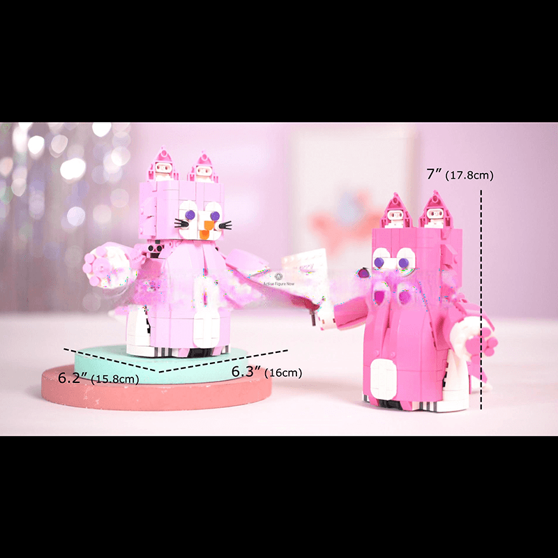 ActionFigureNow 13158 | Pink Fox Robot Construction Kit | 438 Piece Set ActionFigureNow 13158 | Pink Fox Robot Construction Kit | 438 Piece Set