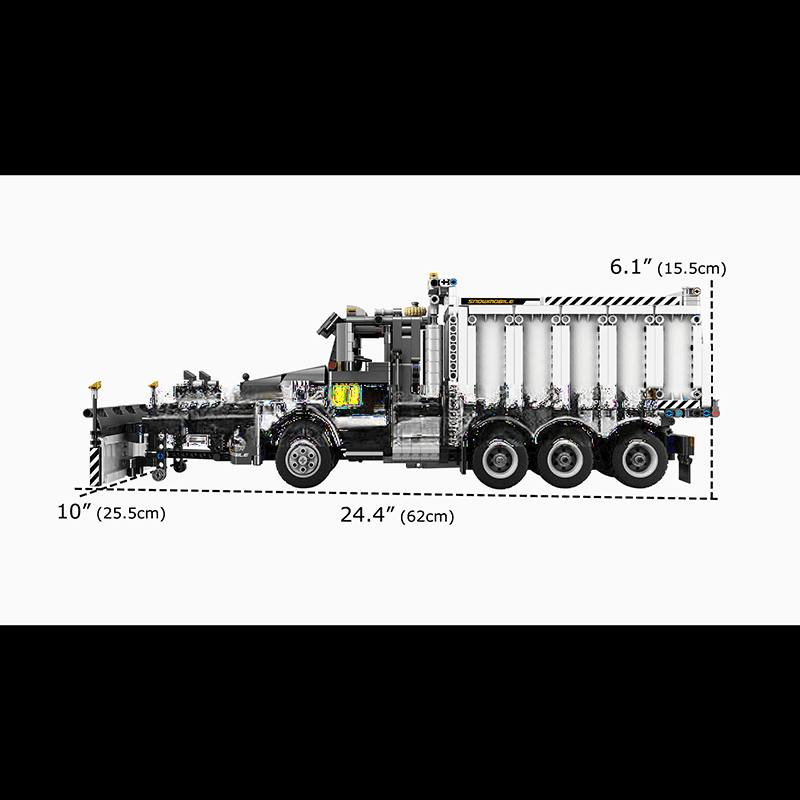 Snowplow Construction Truck Building Kit by ActionFigureNow - 1694 Pieces Snowplow Construction Truck Building Kit by ActionFigureNow - 1694 Pieces