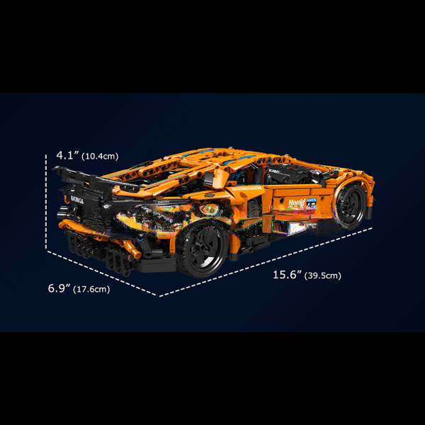 ActionFigureNow 13177 Lamborghini Aventador SVJ RC Car Building Kit | 1,608 Pieces