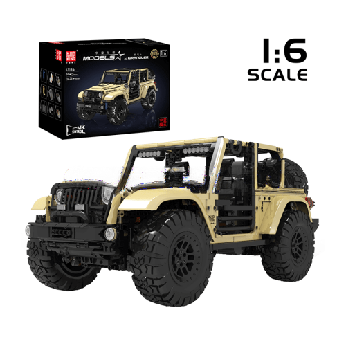 ActionFigureNow 13184 RC Jeep Wrangler Building Kit - 3,621 Pieces Off-Road Vehicle Construction Set
