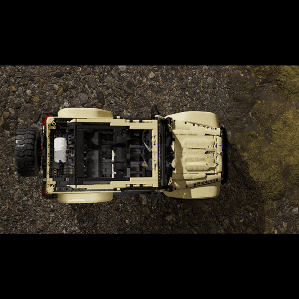 ActionFigureNow 13184 RC Jeep Wrangler Building Kit - 3,621 Pieces Off-Road Vehicle Construction Set