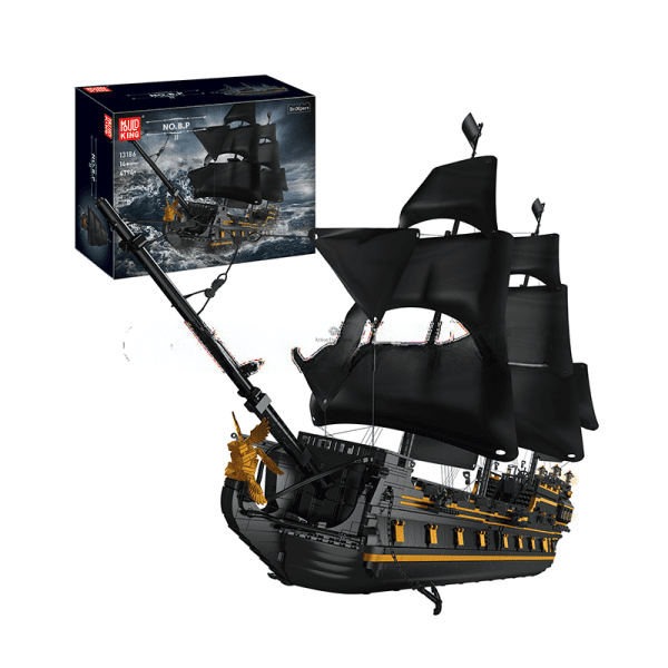 ActionFigureNow 13186 | 4,794-PCS Advanced Black Pearl Pirate Ship Building Kit