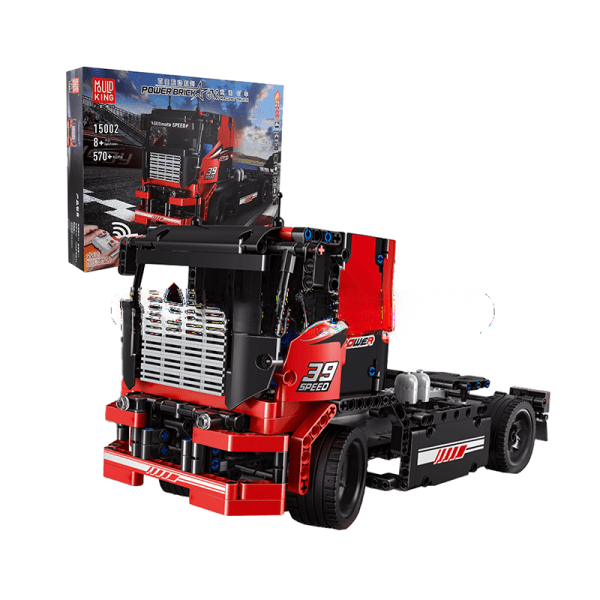 ActionFigureNow 15002 Large Race Truck Construction Toy Set - 570 Pieces