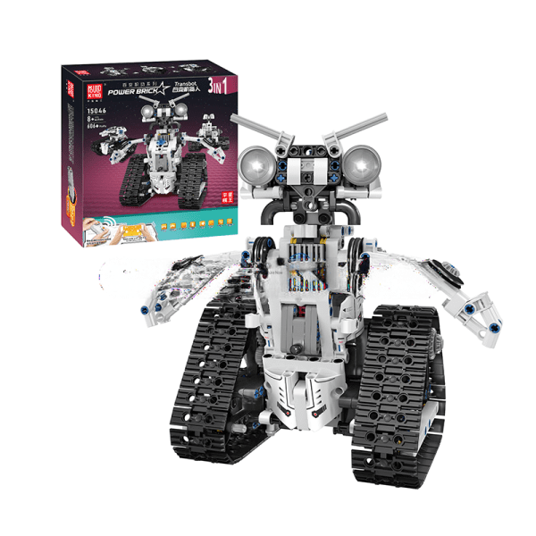 ActionFigureNow 15046 STEM-Compatible 3-in-1 Remote-Controlled Variety Robot Kit | 606-Piece Set