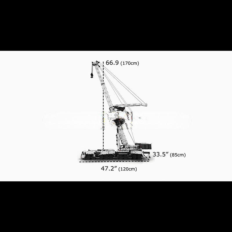 ActionFigureNow 17007 Liebherr LTM 11200 RC Mobile Crane Model Kit - 8506 Pieces ActionFigureNow 17007 Liebherr LTM 11200 RC Mobile Crane Model Kit - 8506 Pieces