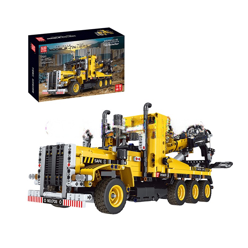 ActionFigureNow 17011 Heavy-Duty Road Trailer Construction Set - 1,250 Piece Building Blocks Kit ActionFigureNow 17011 Heavy-Duty Road Trailer Construction Set - 1,250 Piece Building Blocks Kit