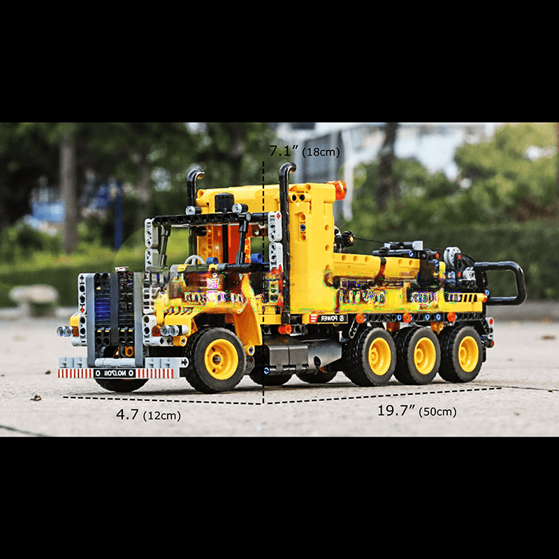 ActionFigureNow 17011 Heavy-Duty Road Trailer Construction Set - 1,250 Piece Building Blocks Kit ActionFigureNow 17011 Heavy-Duty Road Trailer Construction Set - 1,250 Piece Building Blocks Kit
