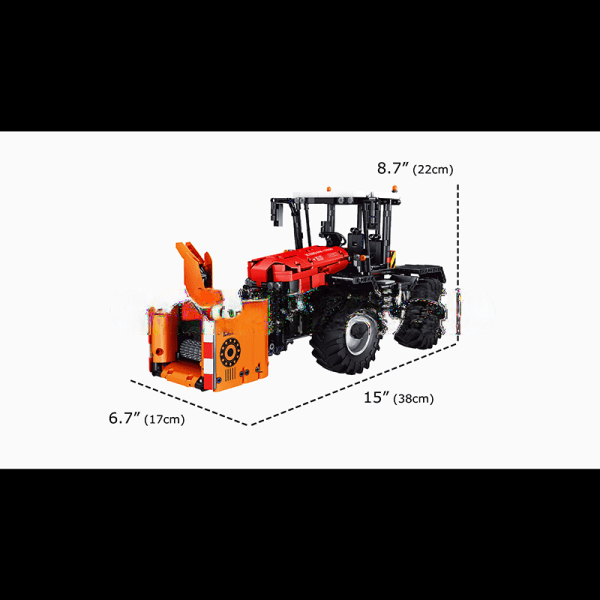 ActionFigureNow 17020 RC Tractor Construction Set - 2,716 Piece Building Block Model Kit