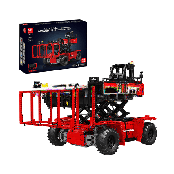 ActionFigureNow 17029/17030 Remote Control Container Truck and Forklift Building Kit - 4878pcs