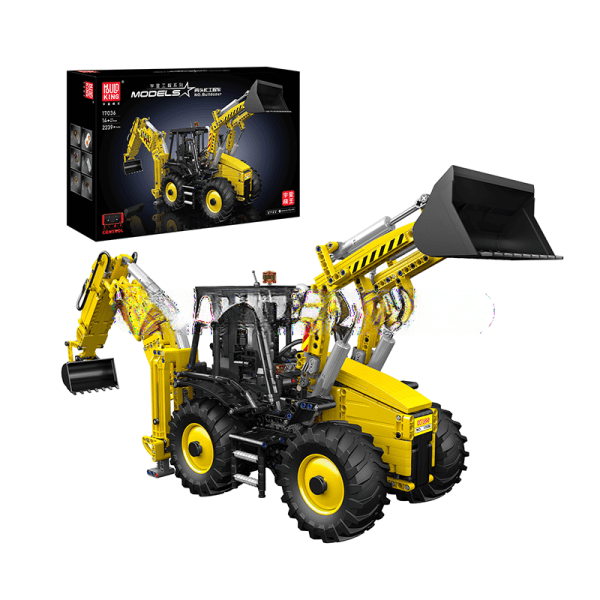 Remote-Controlled Backhoe Loader Building Kit by ActionFigureNow ?C 17036 Technic Set with 2,239 Pieces