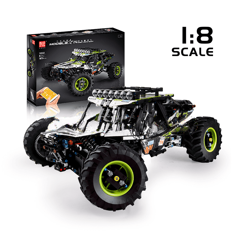 Green Hound RC Buggy Construction Set by ActionFigureNow | 18002 Model | 1,890 Piece Kit