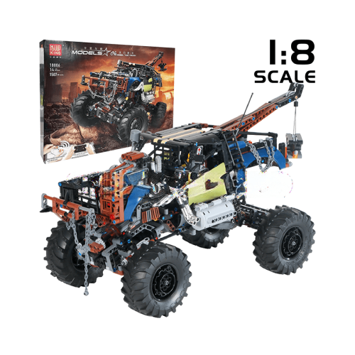 ActionFigureNow 18006 RC Tow Truck Construction Kit - 1,507 Pieces Remote-Controlled Building Set for Vehicle Lovers