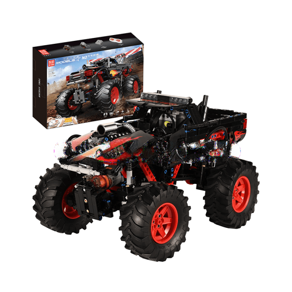 RC Flame Monster Buggy by ActionFigureNow | 1:12 Scale Model Kit with 889 Pieces
