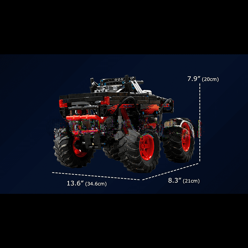 RC Flame Monster Buggy by ActionFigureNow | 1:12 Scale Model Kit with 889 Pieces RC Flame Monster Buggy by ActionFigureNow | 1:12 Scale Model Kit with 889 Pieces