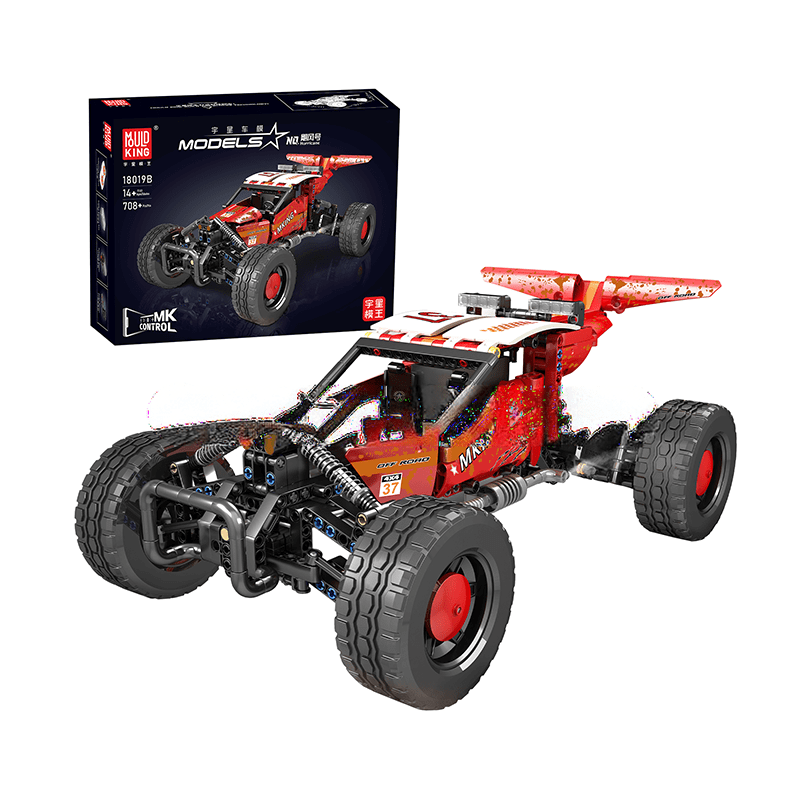 ActionFigureNow 18019B Motorized RC Hurricane Graffiti Buggy Building Kit - 708 Pieces