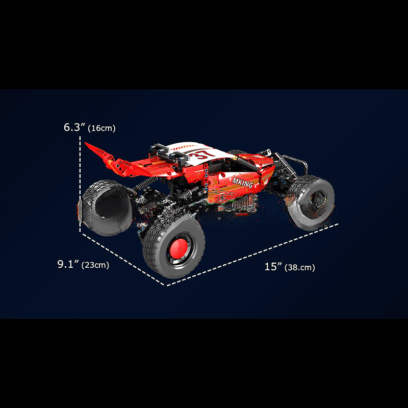 ActionFigureNow 18019B Motorized RC Hurricane Graffiti Buggy Building Kit - 708 Pieces ActionFigureNow 18019B Motorized RC Hurricane Graffiti Buggy Building Kit - 708 Pieces