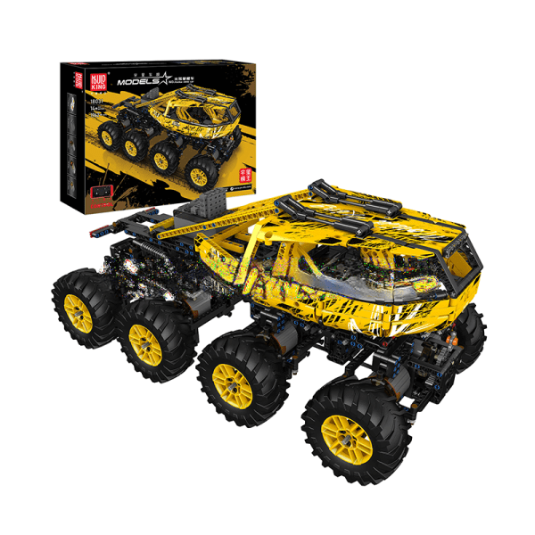 ActionFigureNow 18031 RC Yellow Firefox Off-Road Climber Vehicle Kit - Building Set of 1962 Pieces