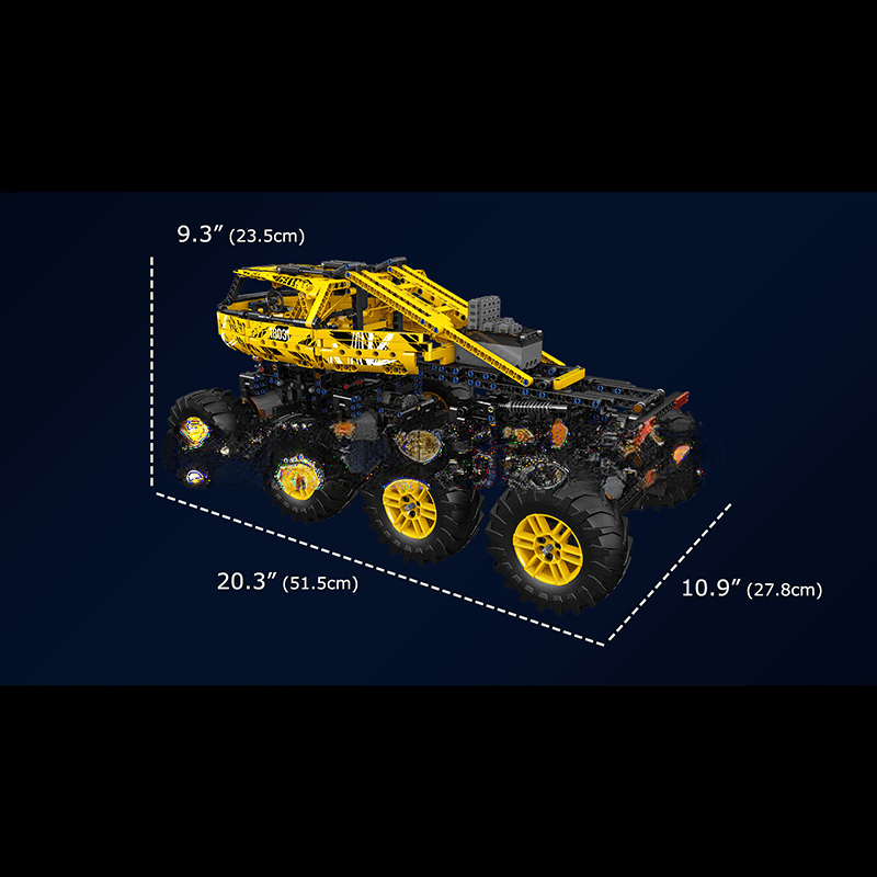 ActionFigureNow 18031 RC Yellow Firefox Off-Road Climber Vehicle Kit - Building Set of 1962 Pieces ActionFigureNow 18031 RC Yellow Firefox Off-Road Climber Vehicle Kit - Building Set of 1962 Pieces