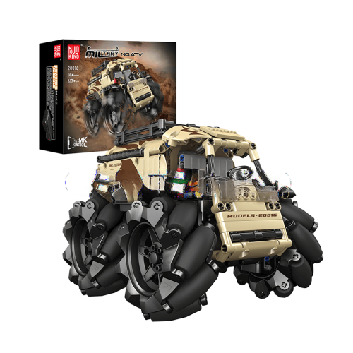 ActionFigureNow 20016 Mecanum Wheel ATV RC Building Kit - 617 Pieces