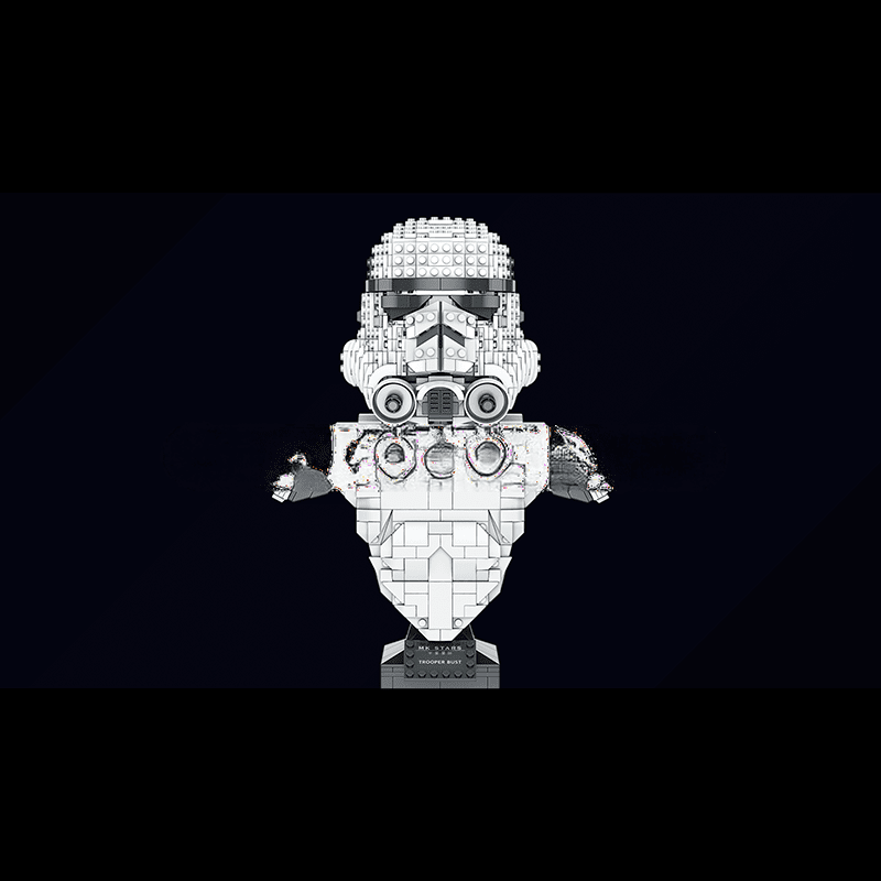 Stormtrooper Bust Building Set by ActionFigureNow - 21022 | 1,516 Piece LEGO-Compatible Kit Stormtrooper Bust Building Set by ActionFigureNow - 21022 | 1,516 Piece LEGO-Compatible Kit
