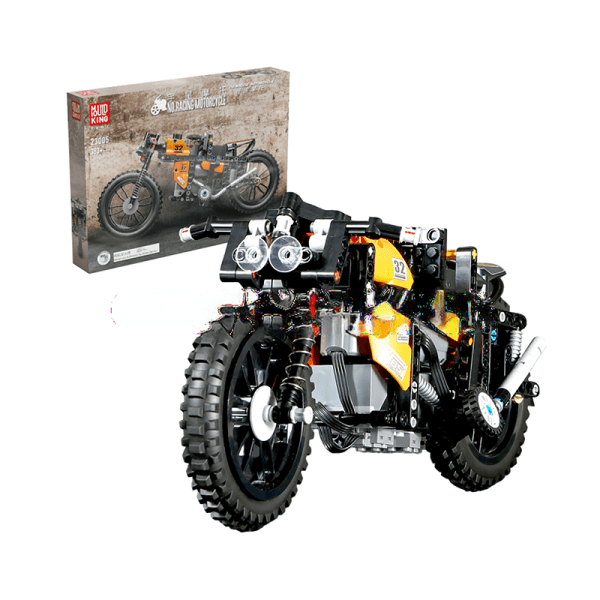383-Piece ActionFigureNow 23005 Remote-Controlled Racing Motorcycle Construction Set
