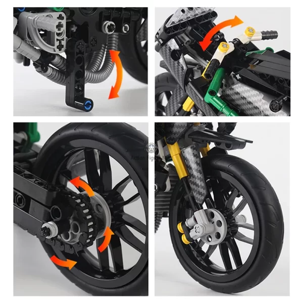639-Piece Carbon Fiber Motorbike Set