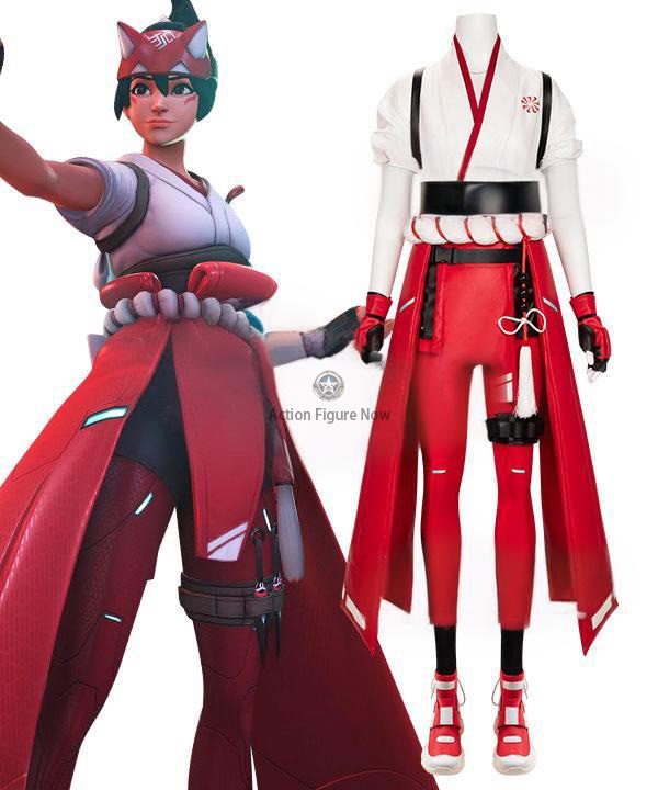 Overwatch 2 Kiriko Halloween Costume for Cosplay, Halloween, and Game Parties Overwatch 2 Kiriko Halloween Costume for Cosplay, Halloween, and Game Parties