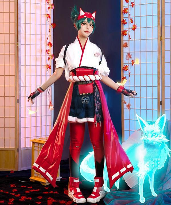 Overwatch 2 Kiriko Halloween Costume for Cosplay, Halloween, and Game Parties Overwatch 2 Kiriko Halloween Costume for Cosplay, Halloween, and Game Parties