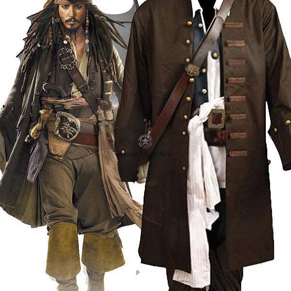 Jack Sparrow Costume - Authentic Pirates of the Caribbean Cosplay for Halloween