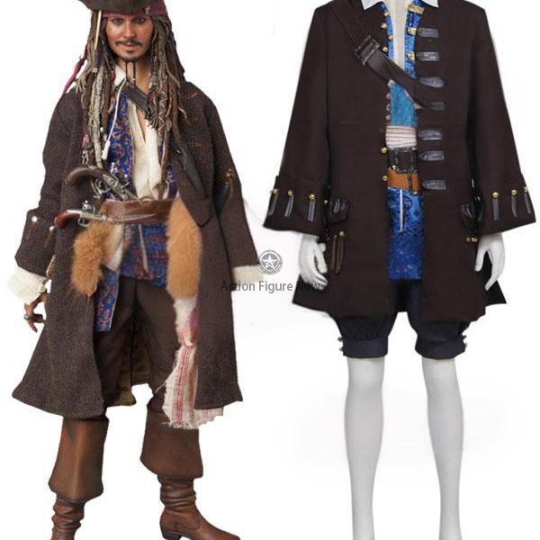 Captain Jack Sparrow Costume - Pirates of the Caribbean Cosplay (Latest Edition)