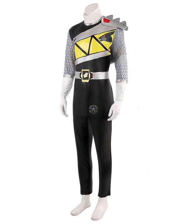 Black Ranger Costume Power Ranger Goushi Black Ranger Jumpsuit Cosplay