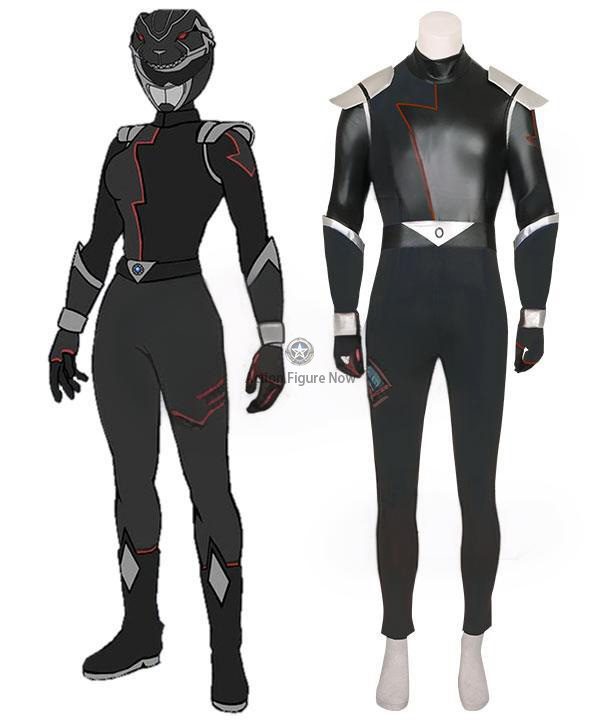 Black Power Rangers HyperForce Costume for Cosplay - EMPR037