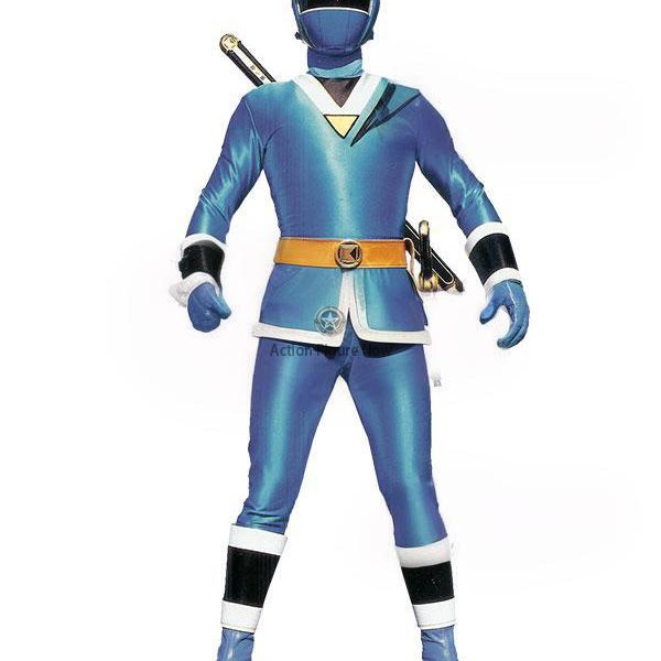 Blue Aquitar Ranger Cosplay Costume from Mighty Morphin Alien Rangers
