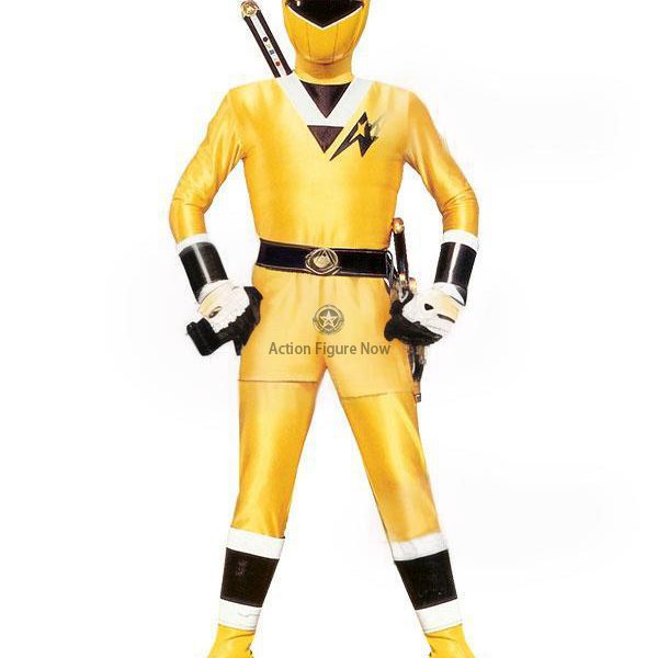 Mighty Morphin Alien Rangers Yellow Aquitar Ranger Cosplay Outfit