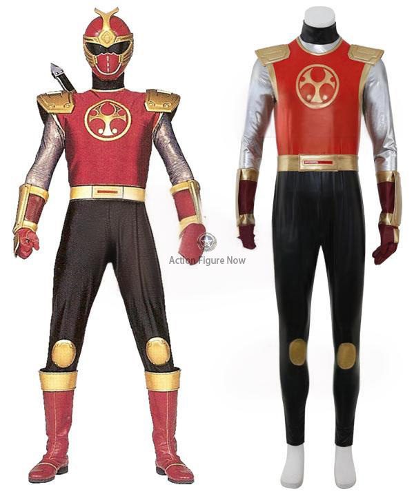 Power Rangers Ninja Storm: Crimson Thunder Ranger Deluxe Cosplay Outfit Power Rangers Ninja Storm: Crimson Thunder Ranger Deluxe Cosplay Outfit