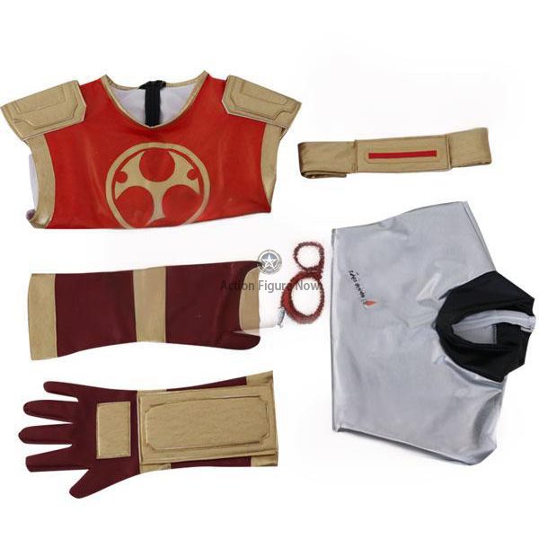 Power Rangers Ninja Storm: Crimson Thunder Ranger Deluxe Cosplay Outfit