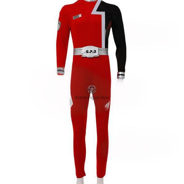 Red Power Rangers SPD Ranger Cosplay Outfit